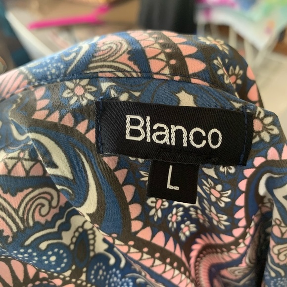 Blanco Large V Neck Boho Casual Blouse - Picture 6 of 13